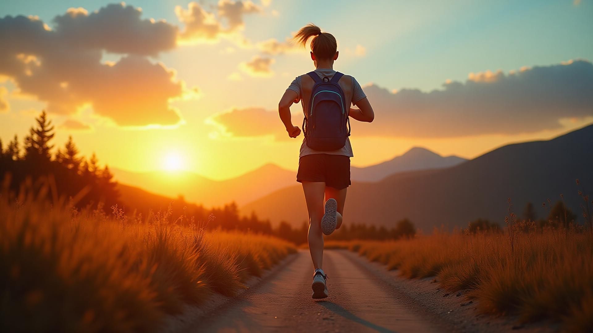 Hardloper tijdens training